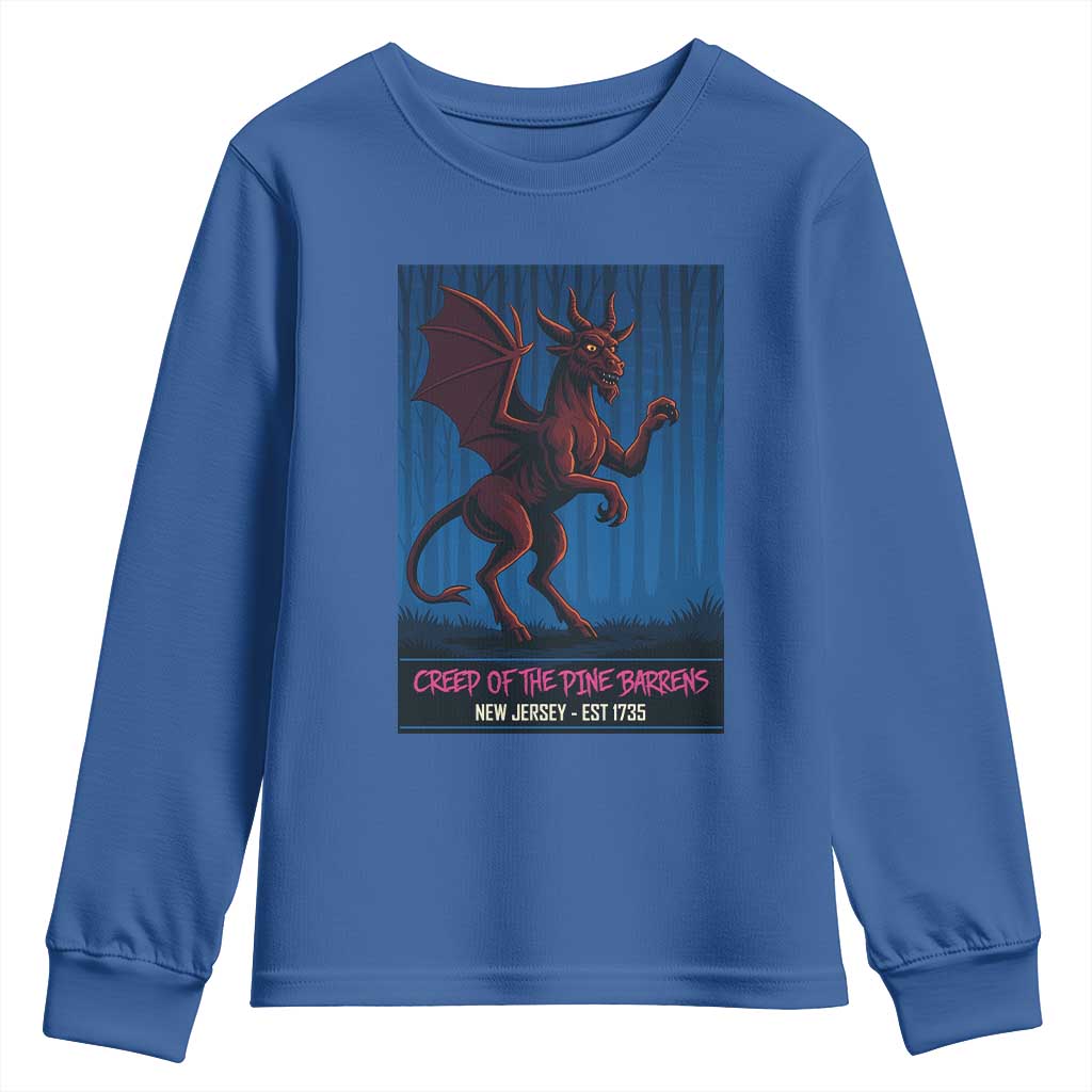 Jersey Devil Youth Sweatshirt Creep Of The Pine Barrens New Jersey Est 1735 - Wonder Print Shop