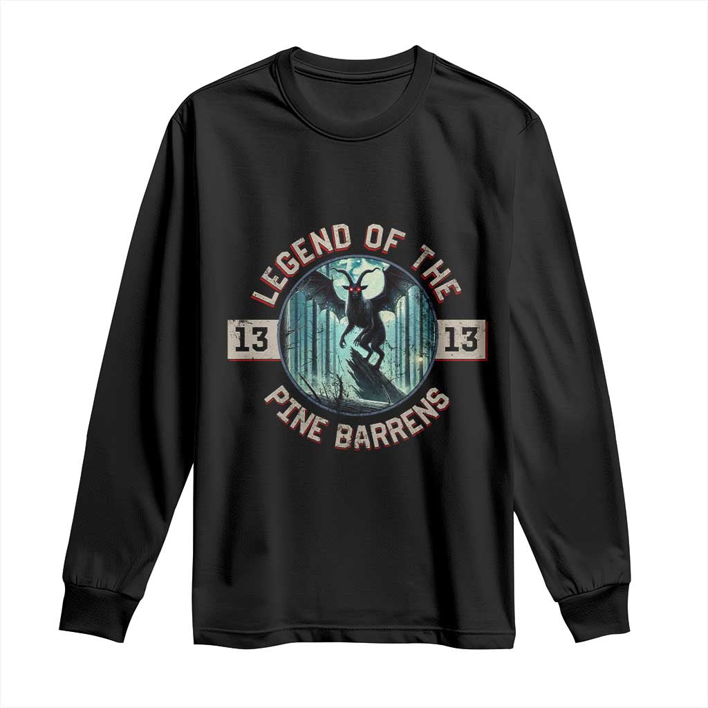 Jersey Devil Long Sleeve Shirt Cryptid Gift Legend Of The Pine Barrens - Wonder Print Shop
