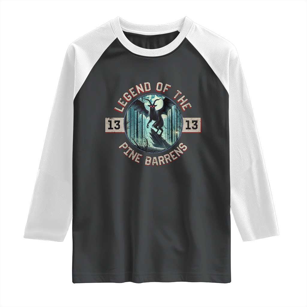 Jersey Devil Raglan Shirt Cryptid Gift Legend Of The Pine Barrens - Wonder Print Shop