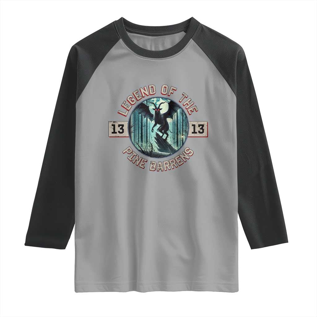 Jersey Devil Raglan Shirt Cryptid Gift Legend Of The Pine Barrens - Wonder Print Shop