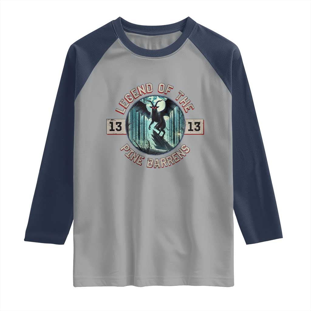 Jersey Devil Raglan Shirt Cryptid Gift Legend Of The Pine Barrens - Wonder Print Shop