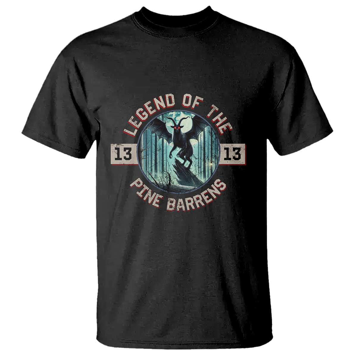 Jersey Devil T Shirt Cryptid Gift Legend Of The Pine Barrens - Wonder Print Shop