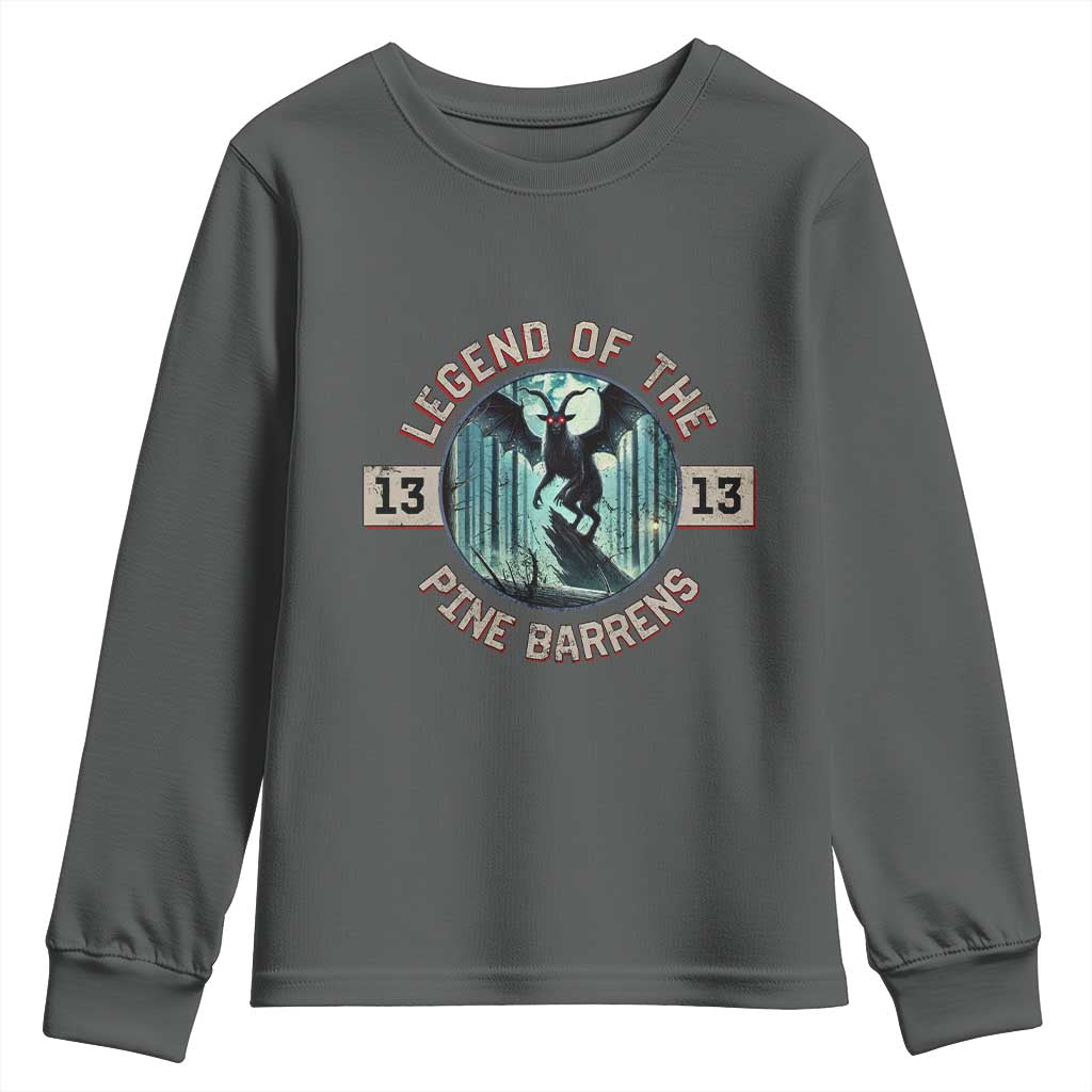 Jersey Devil Youth Sweatshirt Cryptid Gift Legend Of The Pine Barrens - Wonder Print Shop