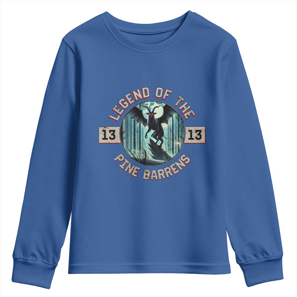 Jersey Devil Youth Sweatshirt Cryptid Gift Legend Of The Pine Barrens - Wonder Print Shop