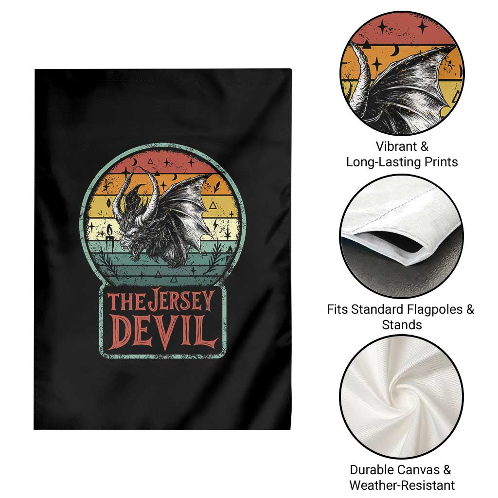 The Jersey Devil Garden Flag Retro Vintage New Jersey Cryptid - Wonder Print Shop