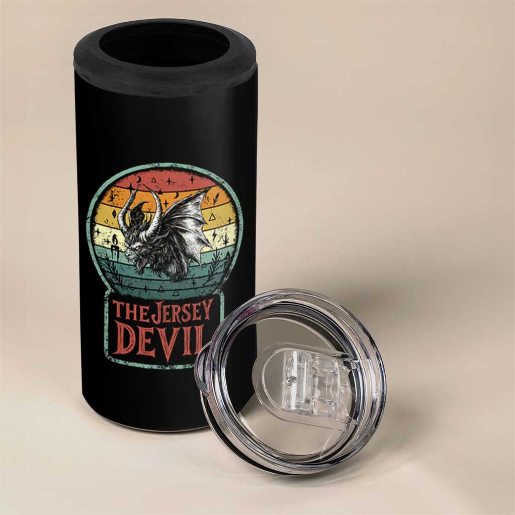 The Jersey Devil 4 in 1 Can Cooler Tumbler Retro Vintage New Jersey Cryptid
