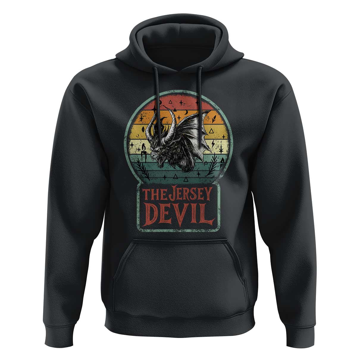 The Jersey Devil Hoodie Retro Vintage New Jersey Cryptid - Wonder Print Shop