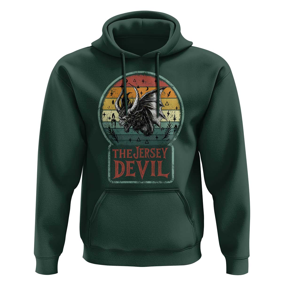 The Jersey Devil Hoodie Retro Vintage New Jersey Cryptid - Wonder Print Shop