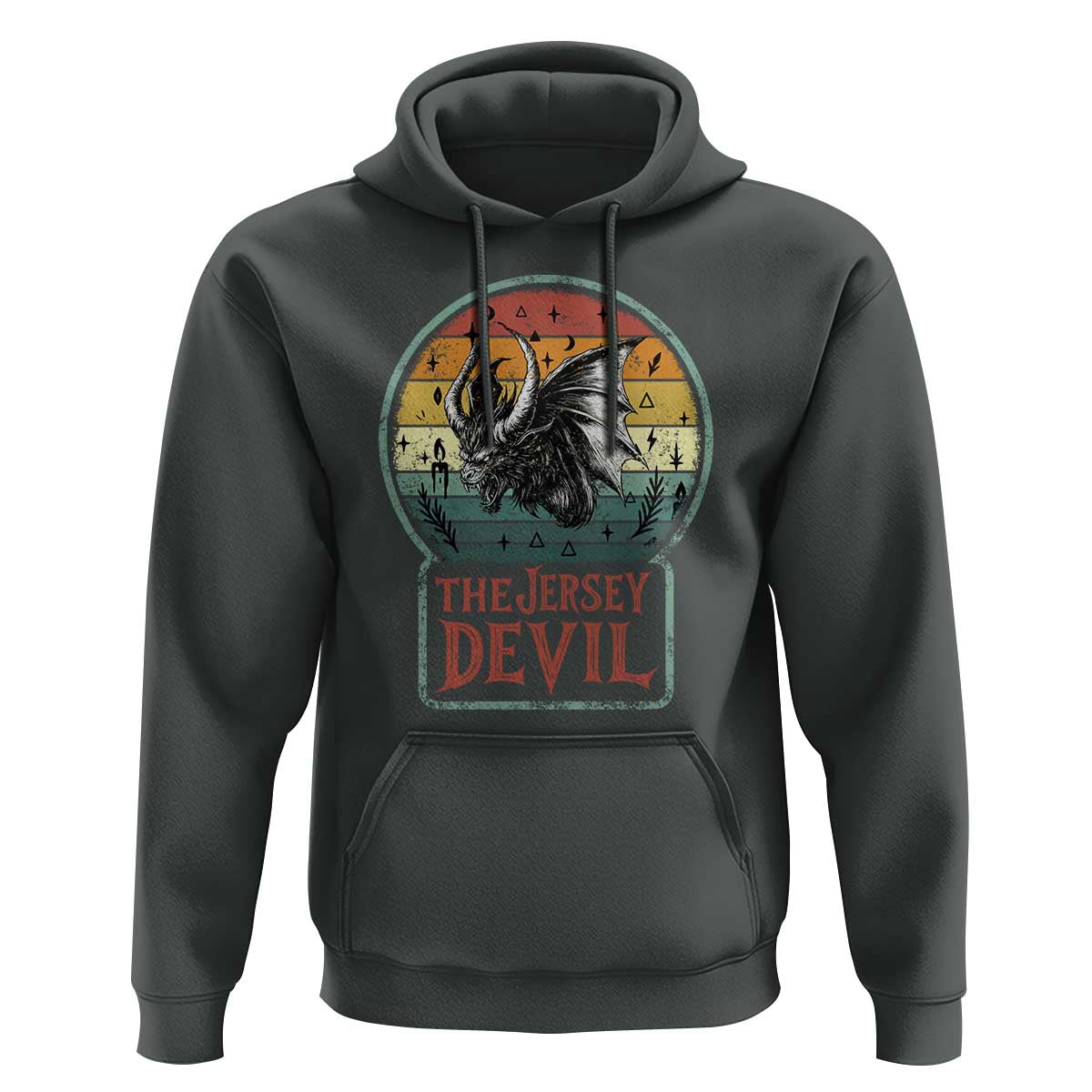 The Jersey Devil Hoodie Retro Vintage New Jersey Cryptid - Wonder Print Shop