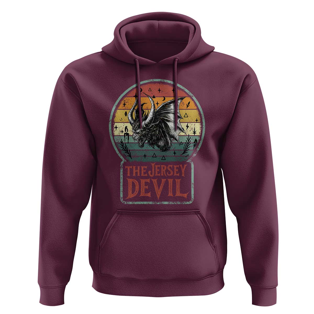 The Jersey Devil Hoodie Retro Vintage New Jersey Cryptid - Wonder Print Shop