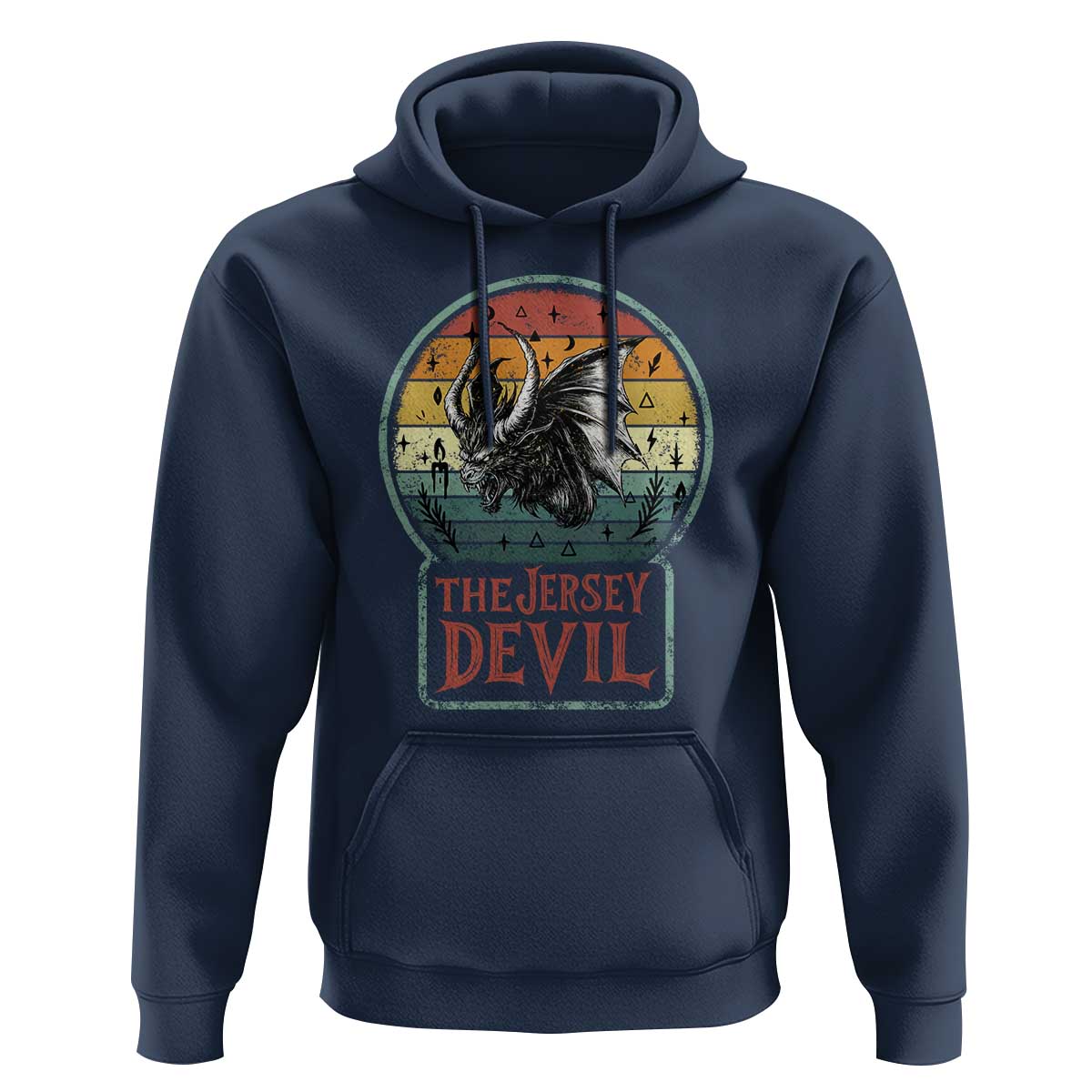The Jersey Devil Hoodie Retro Vintage New Jersey Cryptid - Wonder Print Shop