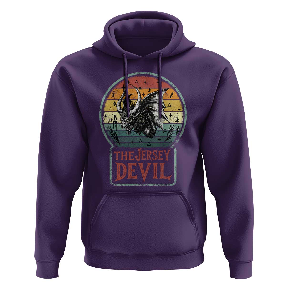 The Jersey Devil Hoodie Retro Vintage New Jersey Cryptid - Wonder Print Shop