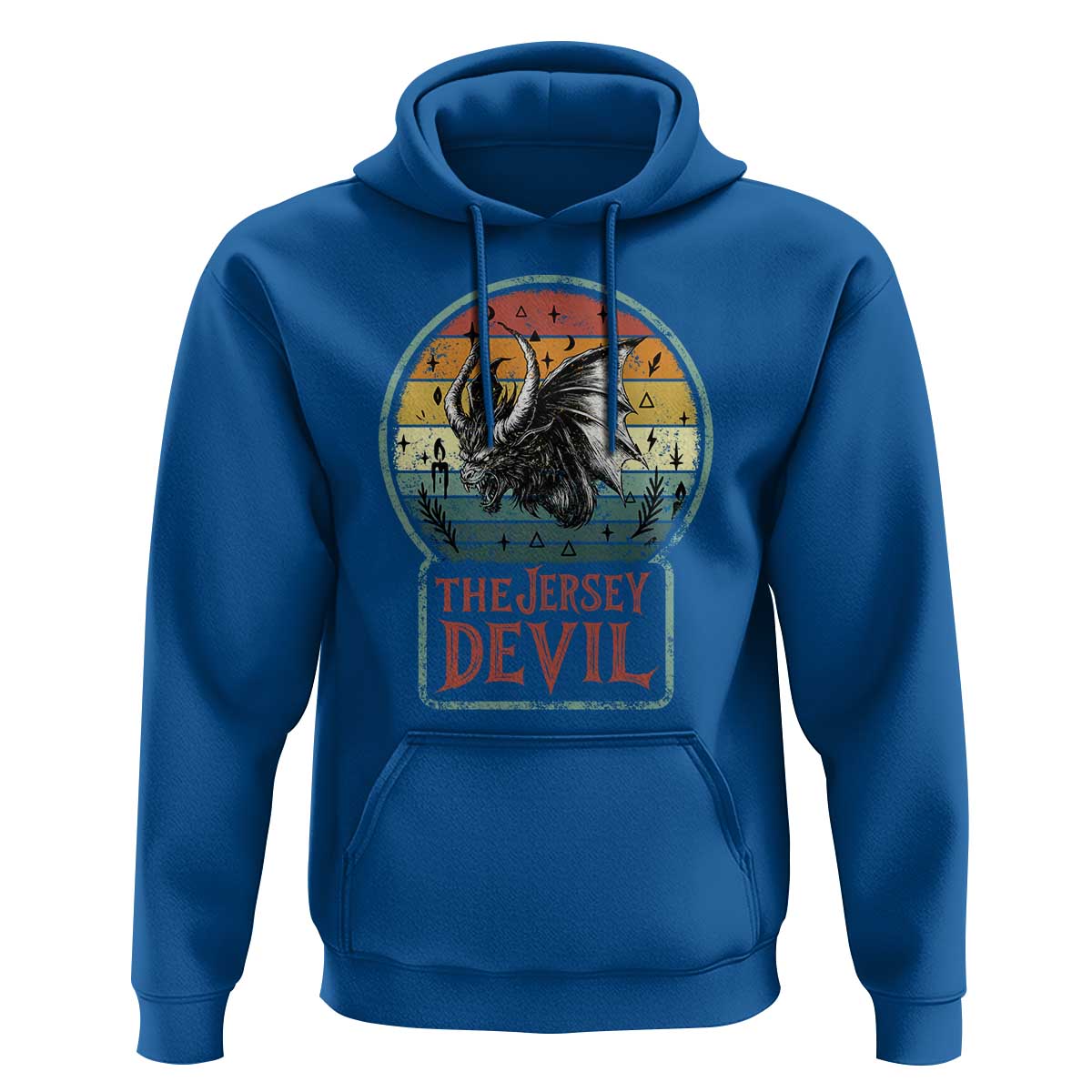 The Jersey Devil Hoodie Retro Vintage New Jersey Cryptid - Wonder Print Shop