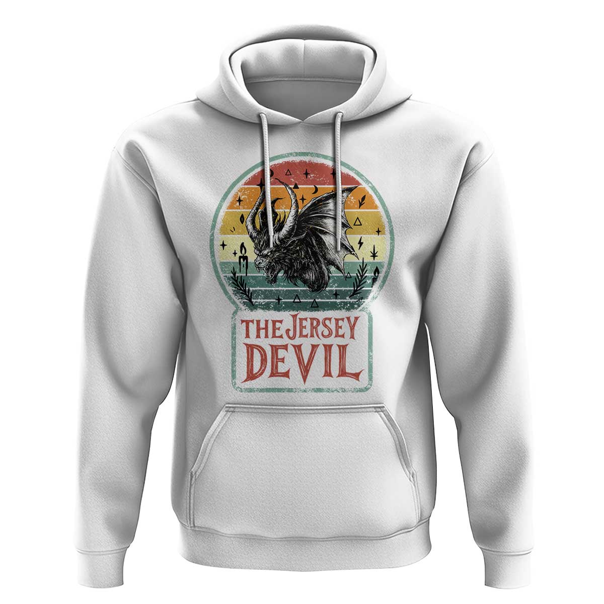 The Jersey Devil Hoodie Retro Vintage New Jersey Cryptid - Wonder Print Shop