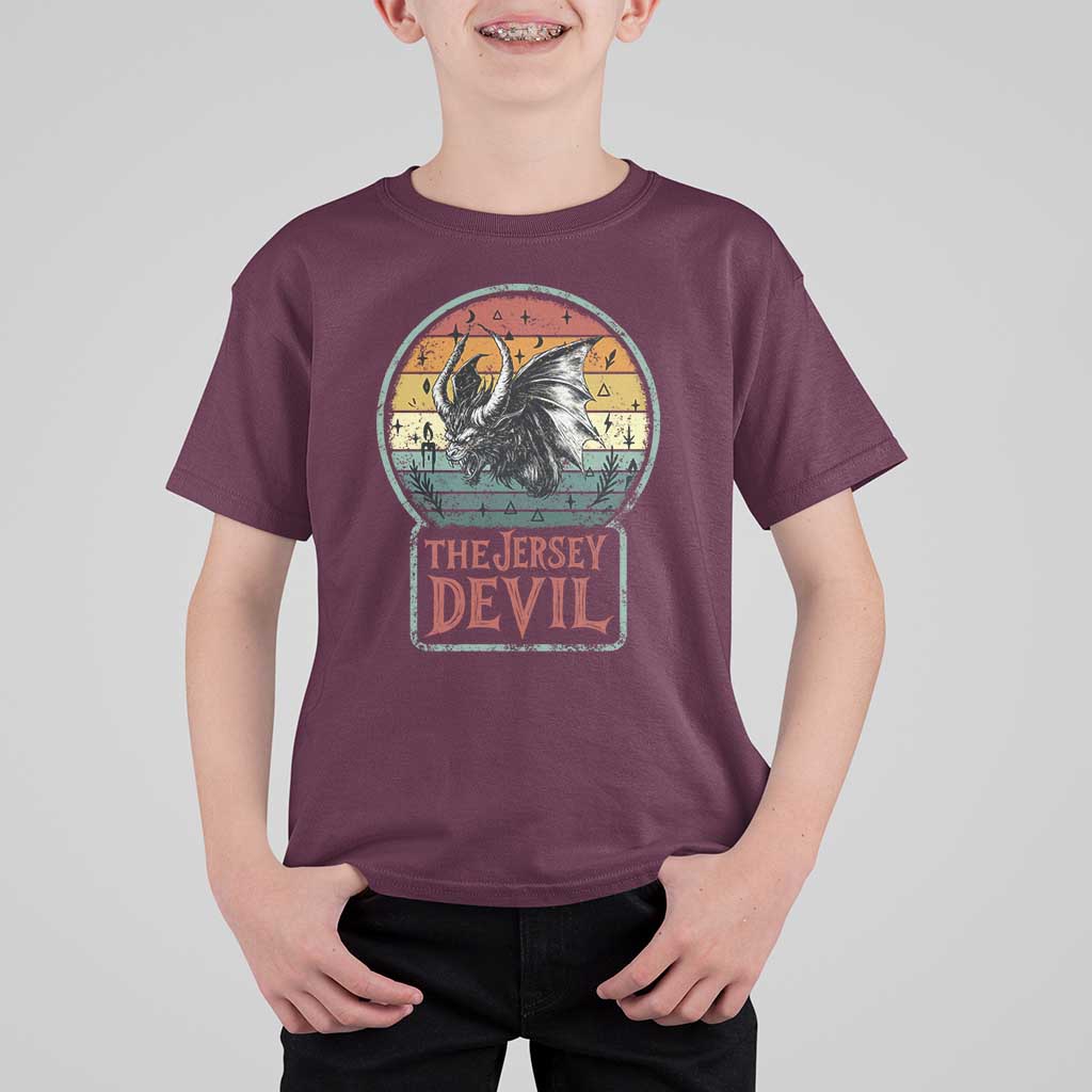 The Jersey Devil T Shirt For Kid Retro Vintage New Jersey Cryptid - Wonder Print Shop