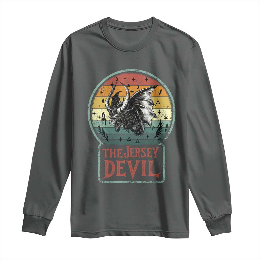 The Jersey Devil Long Sleeve Shirt Retro Vintage New Jersey Cryptid - Wonder Print Shop