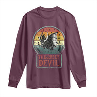 The Jersey Devil Long Sleeve Shirt Retro Vintage New Jersey Cryptid - Wonder Print Shop