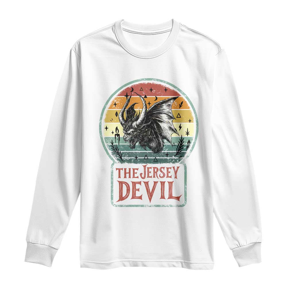 The Jersey Devil Long Sleeve Shirt Retro Vintage New Jersey Cryptid - Wonder Print Shop
