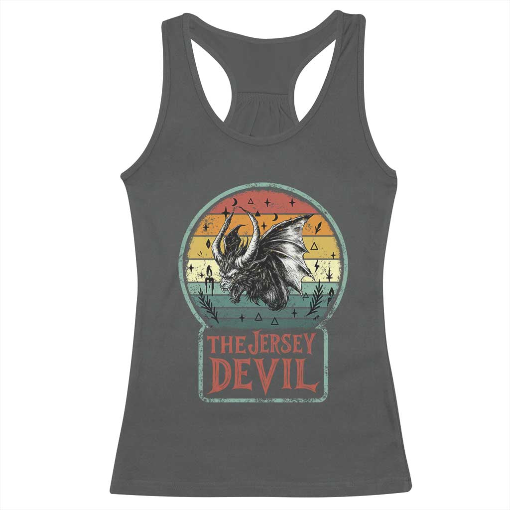 The Jersey Devil Racerback Tank Top Retro Vintage New Jersey Cryptid - Wonder Print Shop