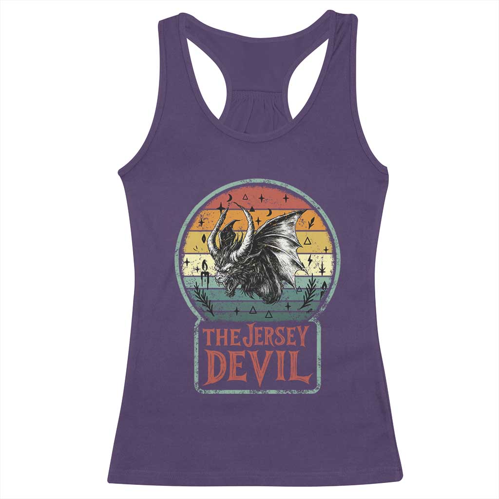 The Jersey Devil Racerback Tank Top Retro Vintage New Jersey Cryptid - Wonder Print Shop