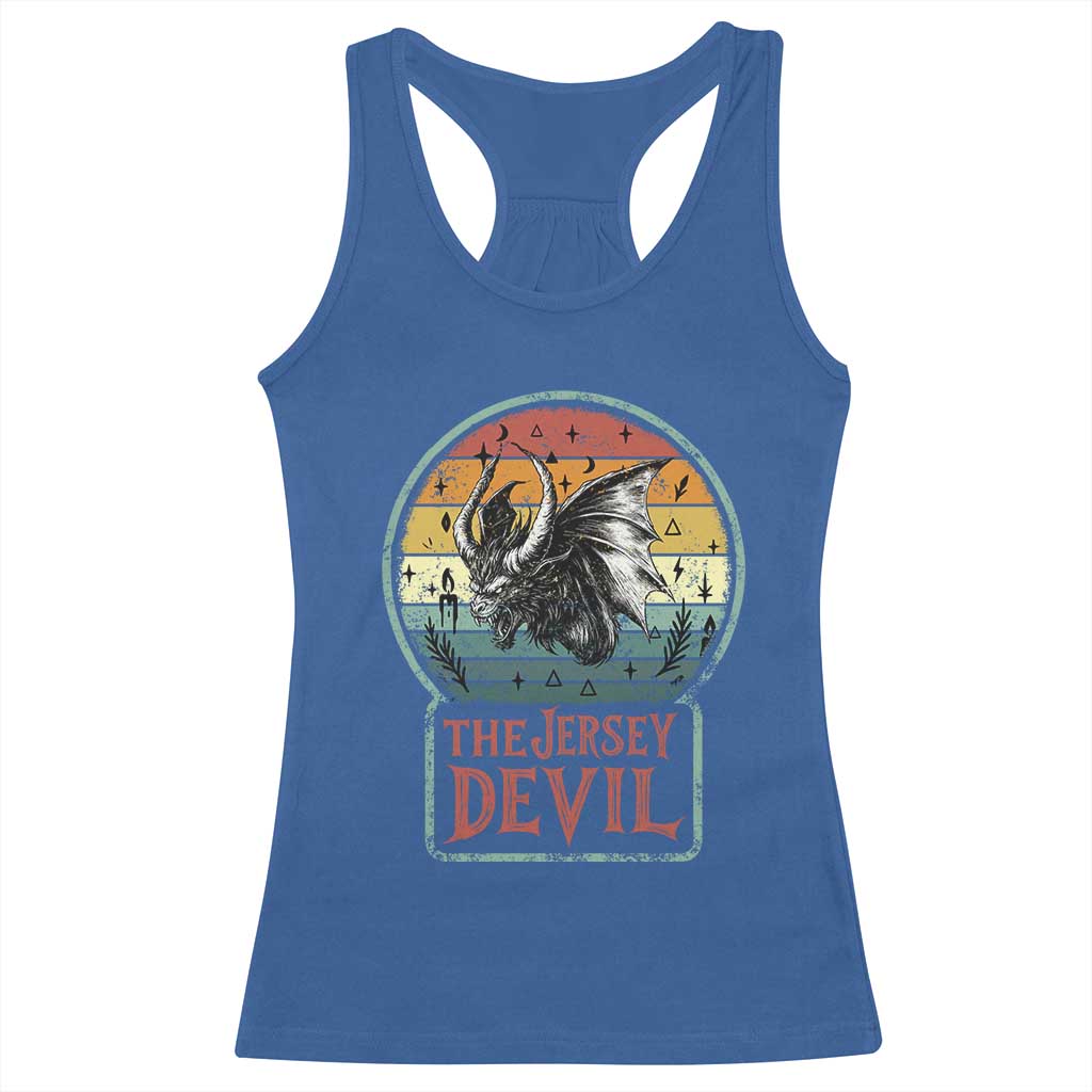 The Jersey Devil Racerback Tank Top Retro Vintage New Jersey Cryptid - Wonder Print Shop