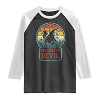 The Jersey Devil Raglan Shirt Retro Vintage New Jersey Cryptid - Wonder Print Shop