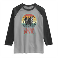 The Jersey Devil Raglan Shirt Retro Vintage New Jersey Cryptid - Wonder Print Shop