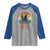 The Jersey Devil Raglan Shirt Retro Vintage New Jersey Cryptid - Wonder Print Shop