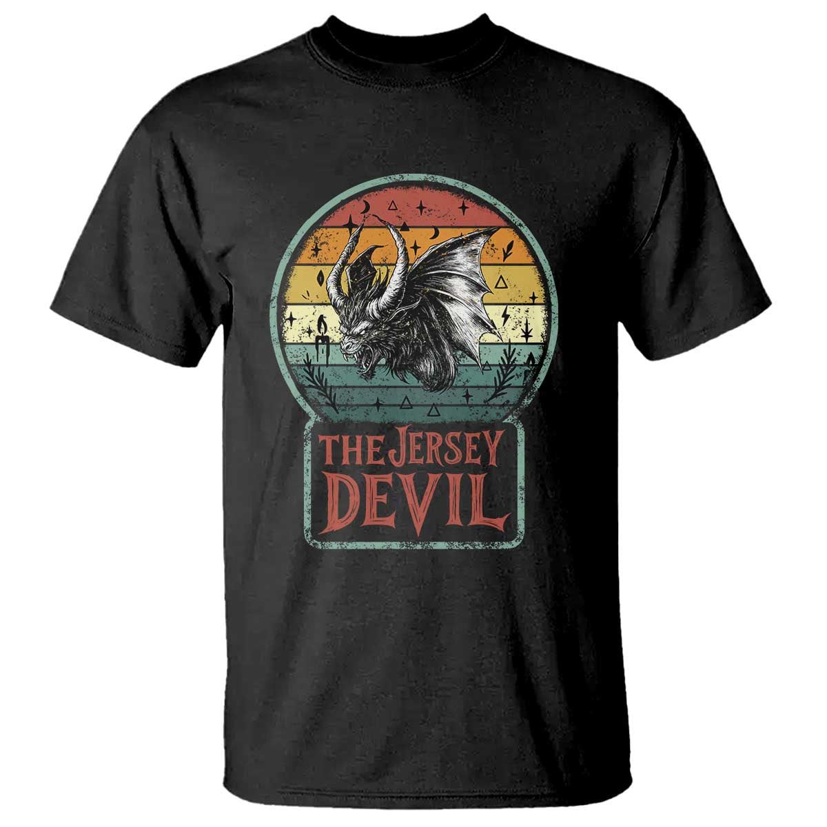 The Jersey Devil T Shirt Retro Vintage New Jersey Cryptid - Wonder Print Shop