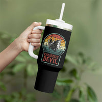 The Jersey Devil Tumbler With Handle Retro Vintage New Jersey Cryptid