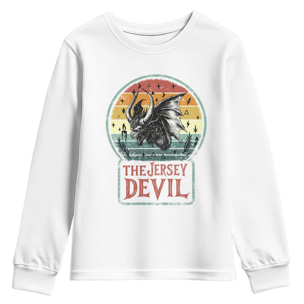 The Jersey Devil Youth Sweatshirt Retro Vintage New Jersey Cryptid - Wonder Print Shop