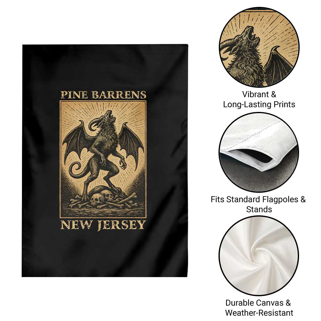 Jersey Devil Garden Flag Gothic Horror Gift Pine Barrens New Jersey - Wonder Print Shop