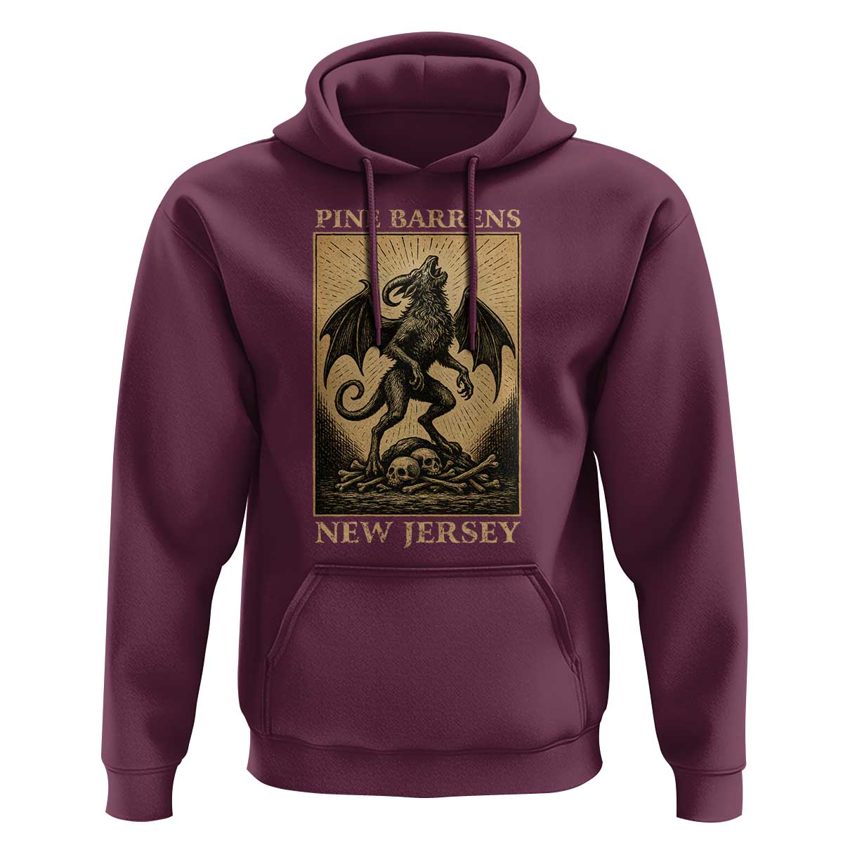 Jersey Devil Hoodie Gothic Horror Gift Pine Barrens New Jersey - Wonder Print Shop