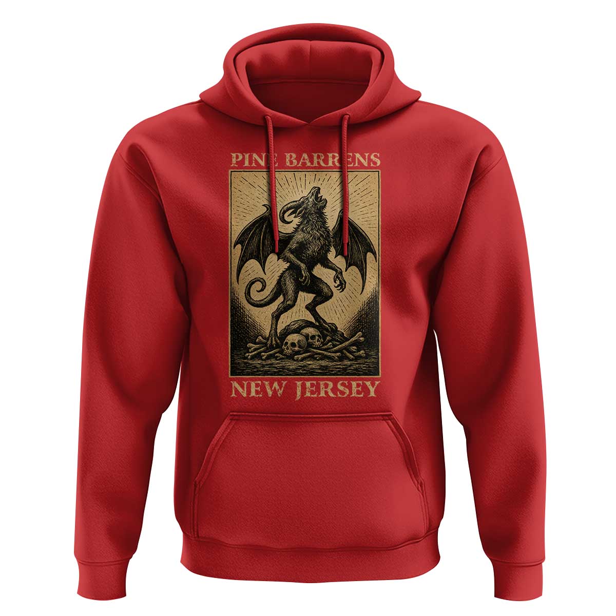 Jersey Devil Hoodie Gothic Horror Gift Pine Barrens New Jersey - Wonder Print Shop