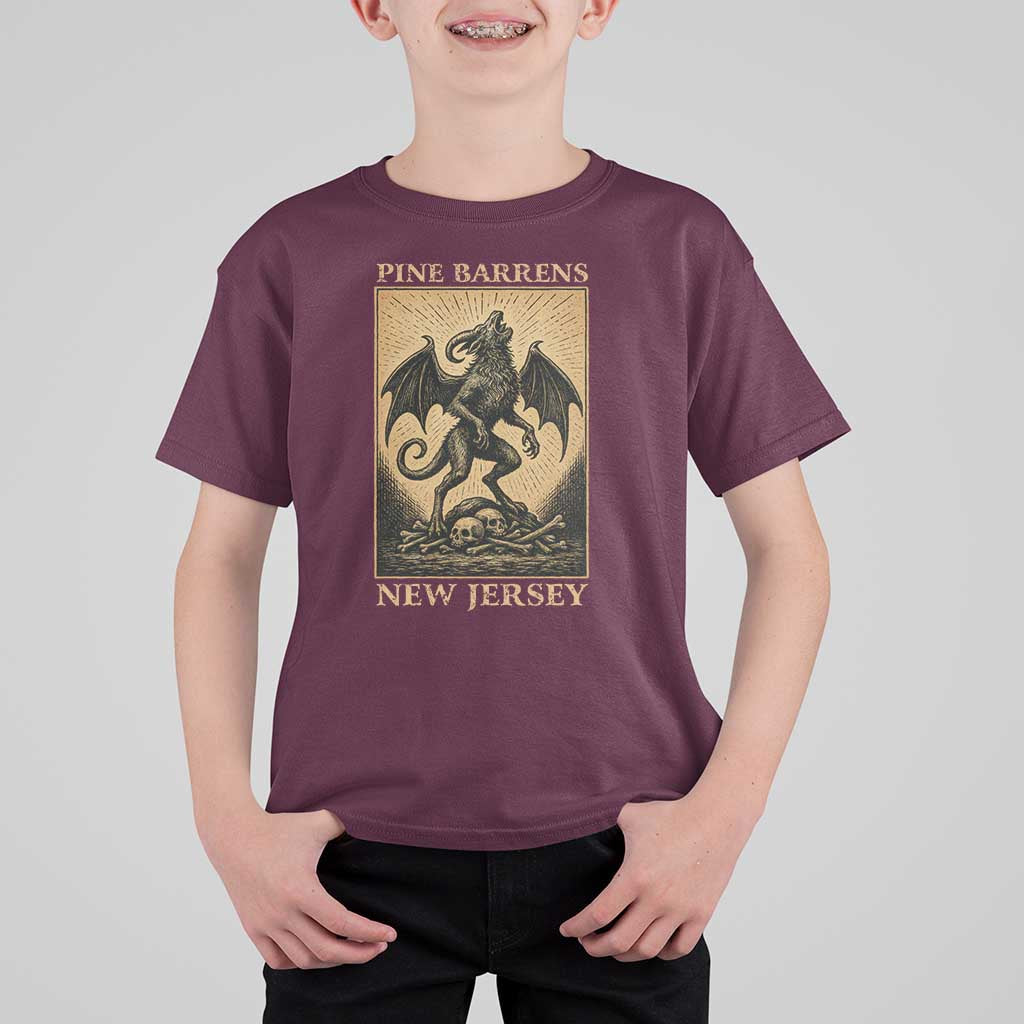 Jersey Devil T Shirt For Kid Gothic Horror Gift Pine Barrens New Jersey - Wonder Print Shop