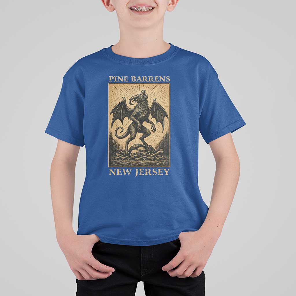 Jersey Devil T Shirt For Kid Gothic Horror Gift Pine Barrens New Jersey - Wonder Print Shop