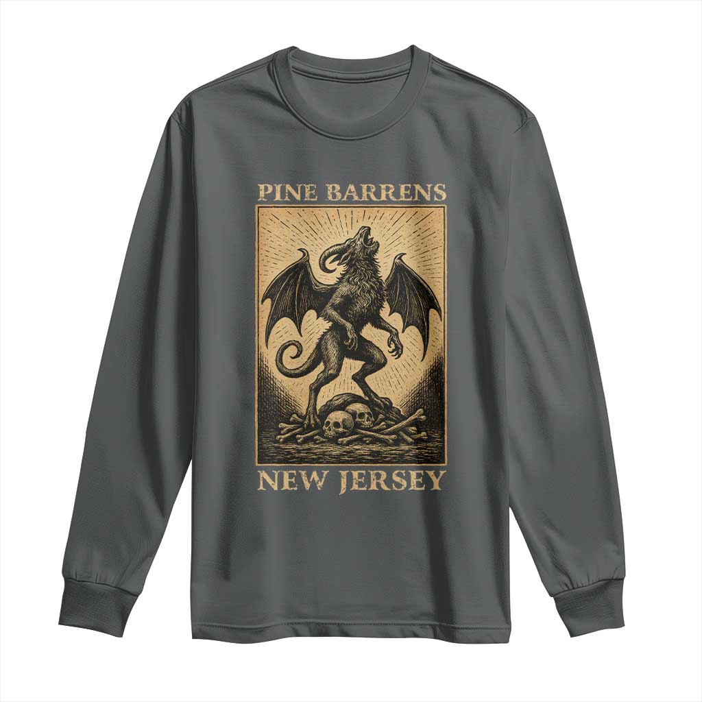 Jersey Devil Long Sleeve Shirt Gothic Horror Gift Pine Barrens New Jersey - Wonder Print Shop