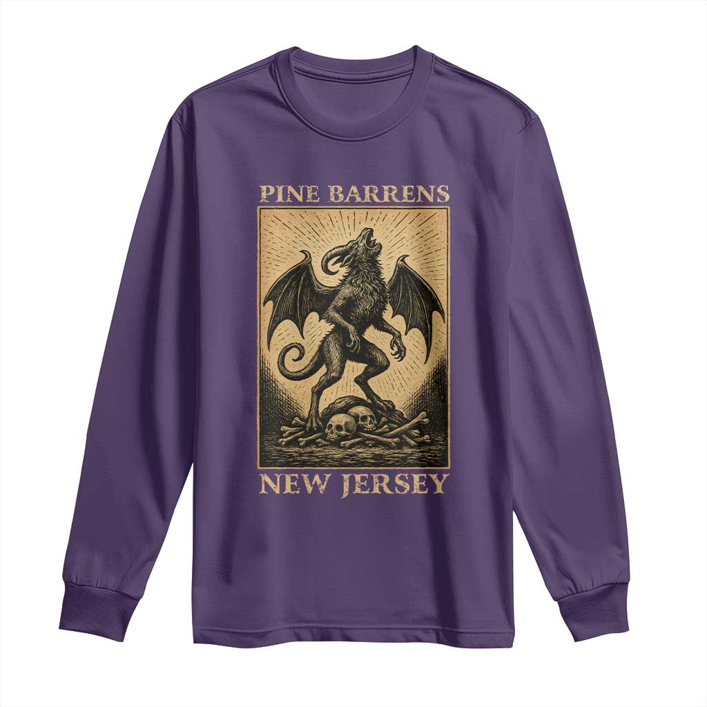 Jersey Devil Long Sleeve Shirt Gothic Horror Gift Pine Barrens New Jersey - Wonder Print Shop