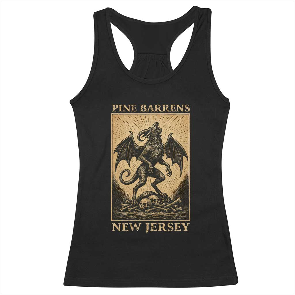 Jersey Devil Racerback Tank Top Gothic Horror Gift Pine Barrens New Jersey - Wonder Print Shop