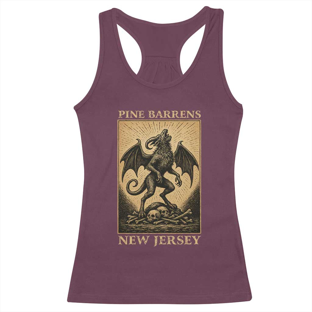 Jersey Devil Racerback Tank Top Gothic Horror Gift Pine Barrens New Jersey - Wonder Print Shop