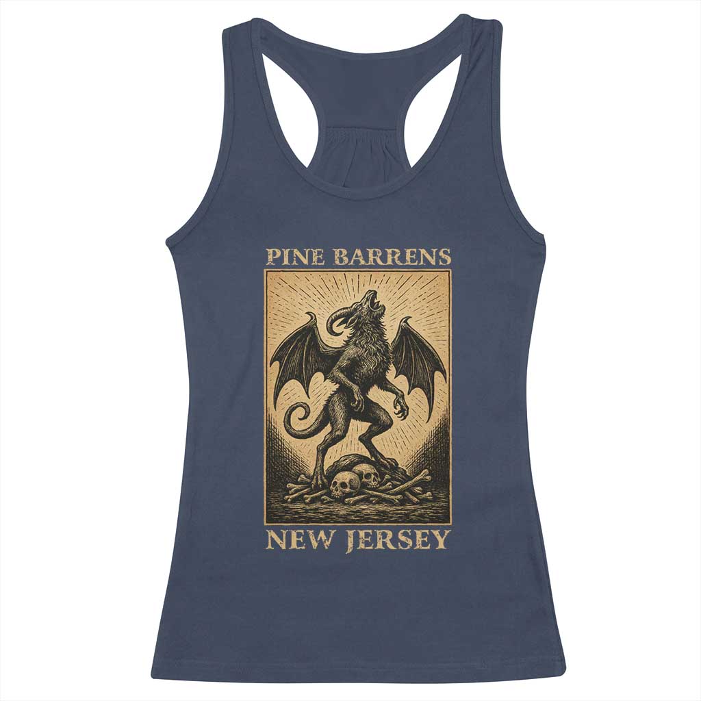 Jersey Devil Racerback Tank Top Gothic Horror Gift Pine Barrens New Jersey - Wonder Print Shop