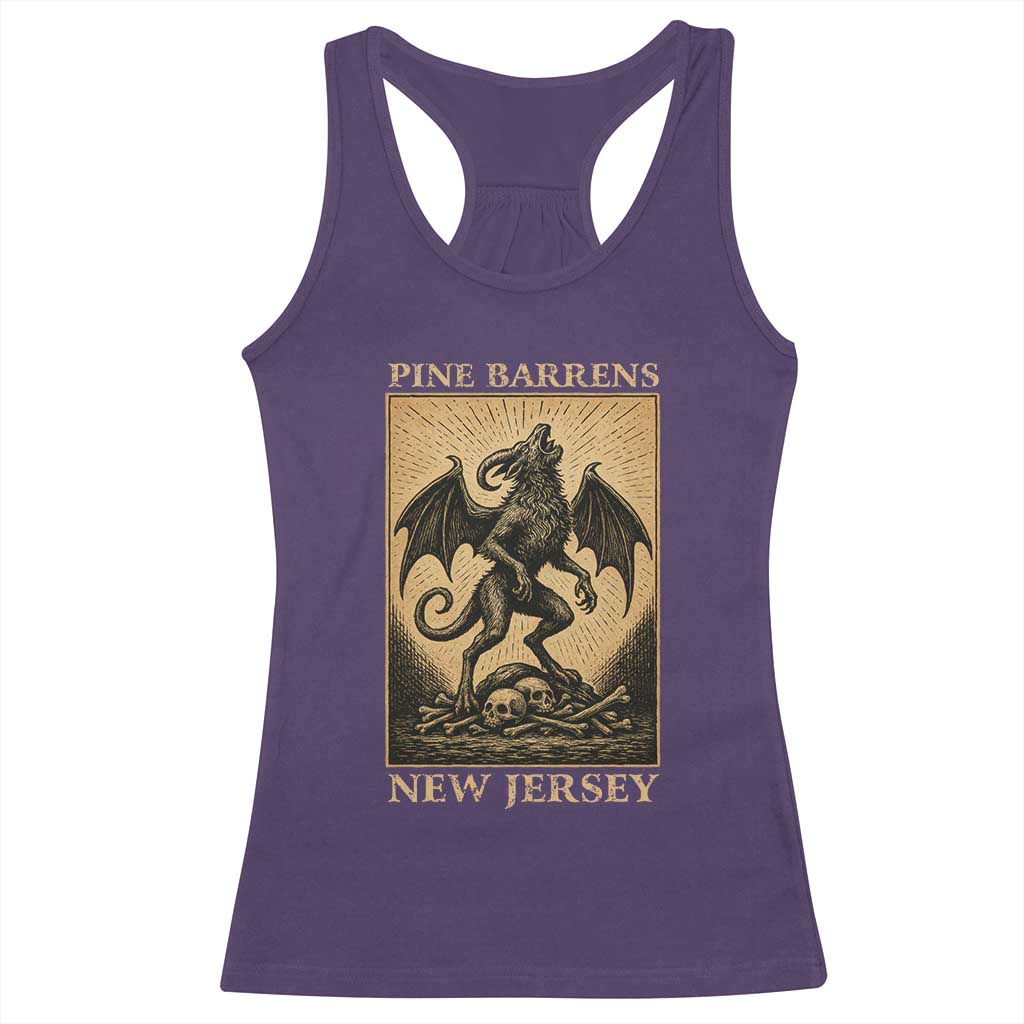 Jersey Devil Racerback Tank Top Gothic Horror Gift Pine Barrens New Jersey - Wonder Print Shop