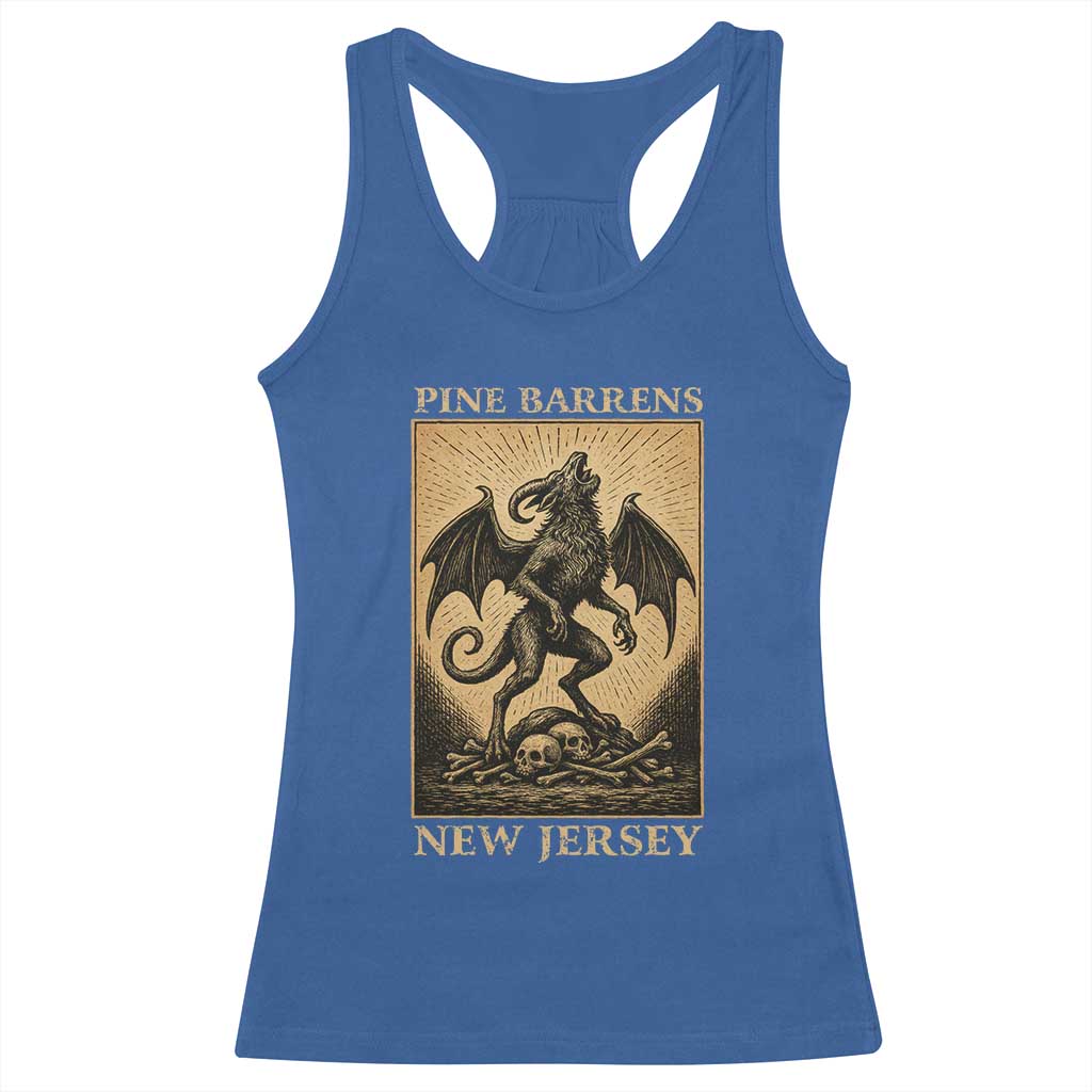 Jersey Devil Racerback Tank Top Gothic Horror Gift Pine Barrens New Jersey - Wonder Print Shop