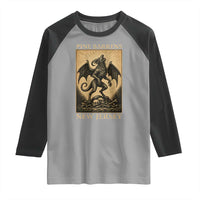 Jersey Devil Raglan Shirt Gothic Horror Gift Pine Barrens New Jersey - Wonder Print Shop