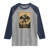 Jersey Devil Raglan Shirt Gothic Horror Gift Pine Barrens New Jersey - Wonder Print Shop