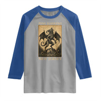 Jersey Devil Raglan Shirt Gothic Horror Gift Pine Barrens New Jersey - Wonder Print Shop