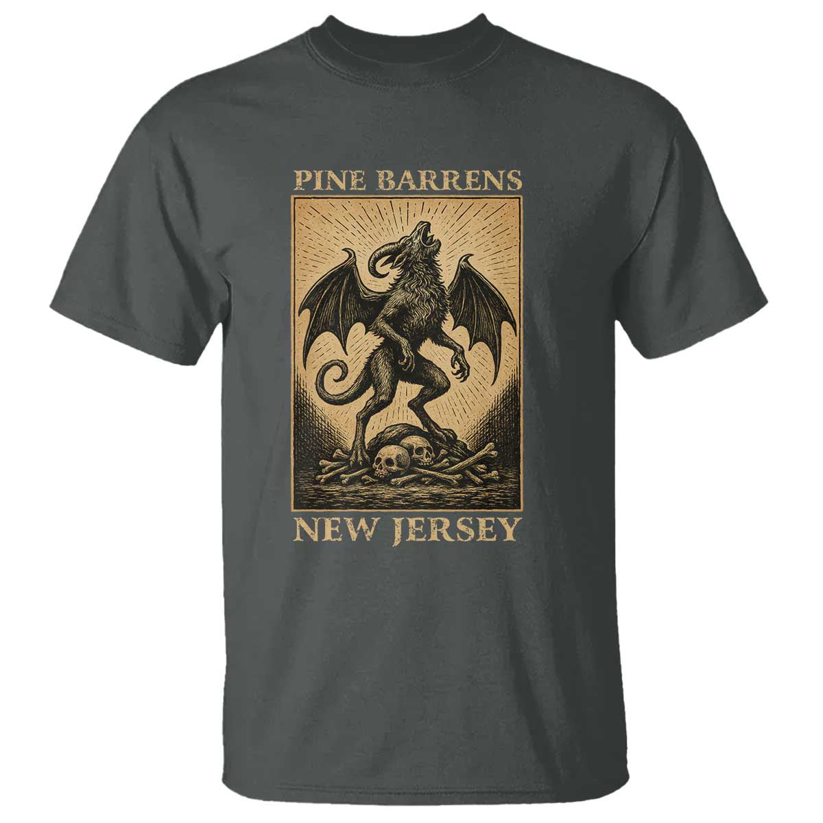 Jersey Devil T Shirt Gothic Horror Gift Pine Barrens New Jersey - Wonder Print Shop