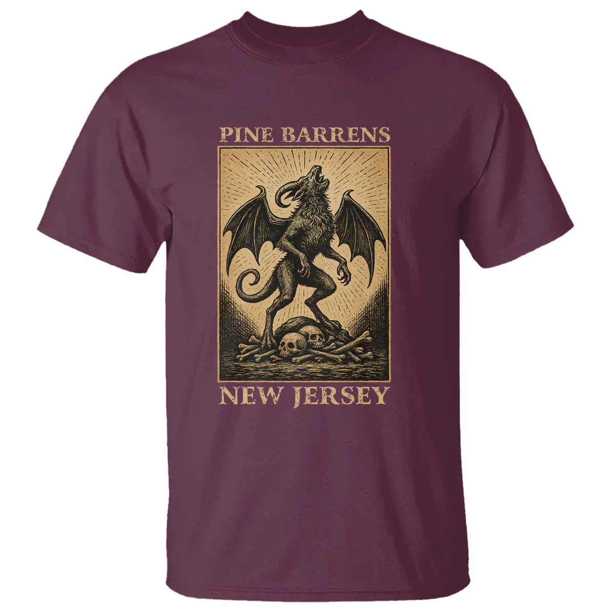 Jersey Devil T Shirt Gothic Horror Gift Pine Barrens New Jersey - Wonder Print Shop