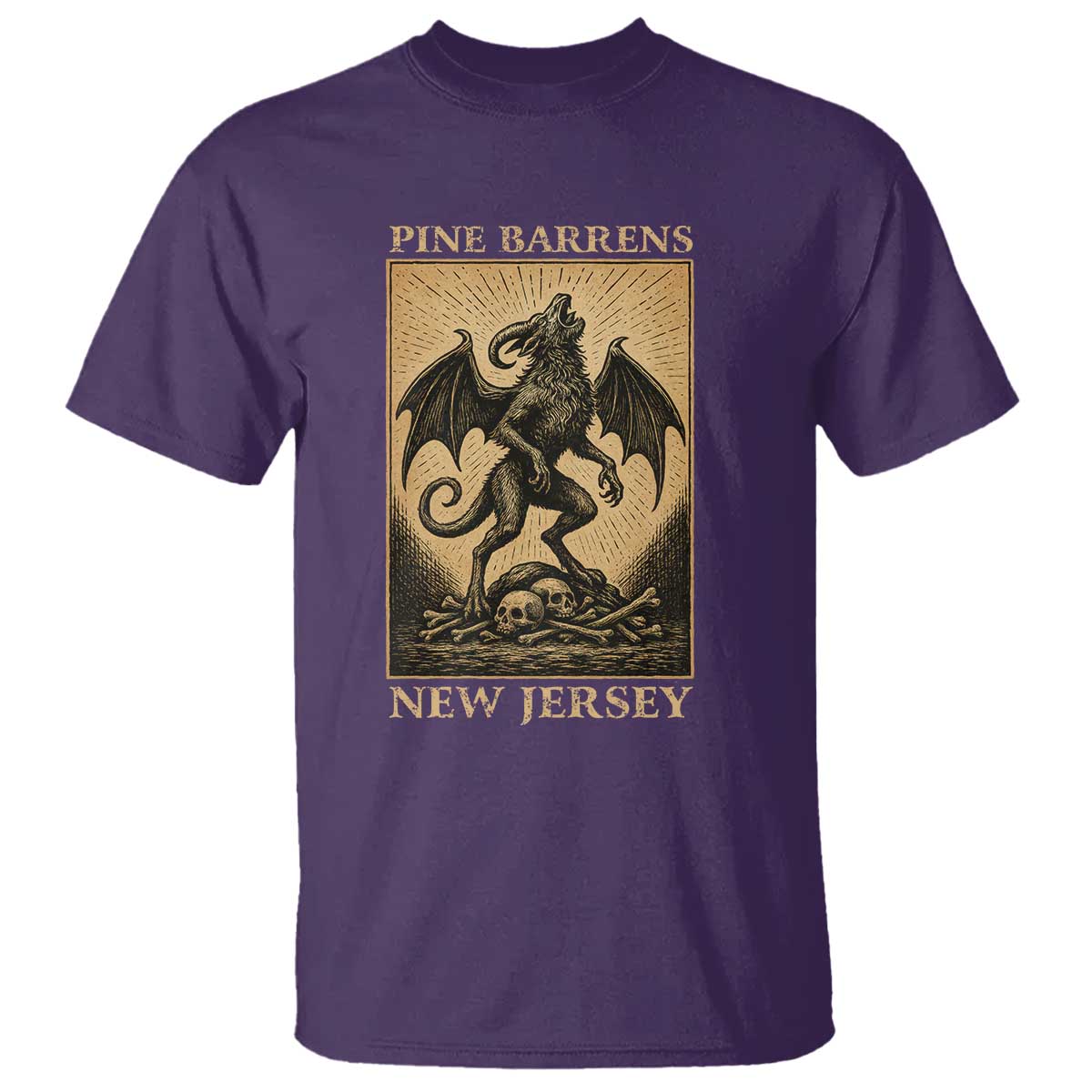 Jersey Devil T Shirt Gothic Horror Gift Pine Barrens New Jersey - Wonder Print Shop