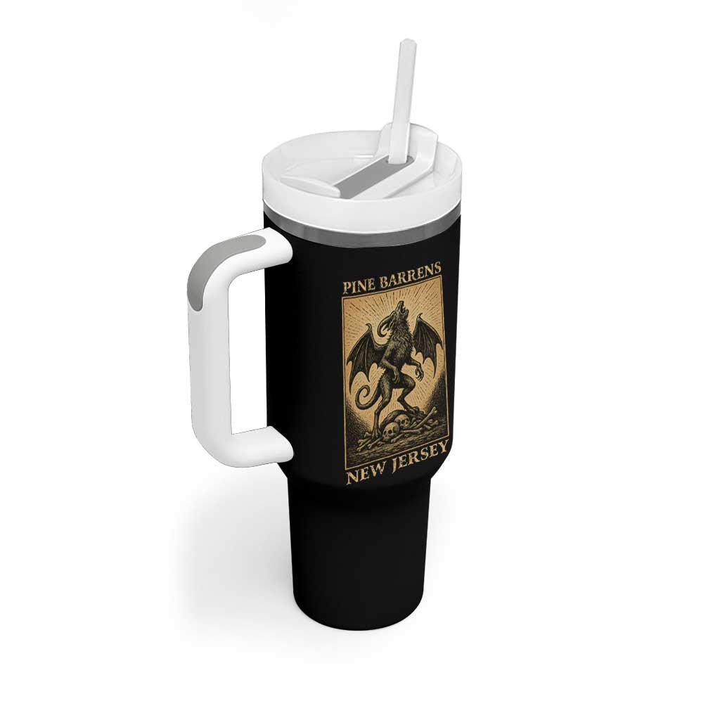 Jersey Devil Tumbler With Handle Gothic Horror Gift Pine Barrens New Jersey